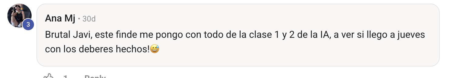 Comentario de alumno
